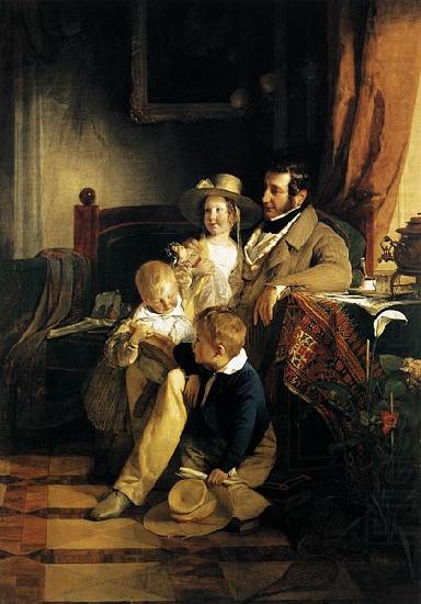Friedrich von Amerling Rudolf von Arthaber with his Children china oil painting image